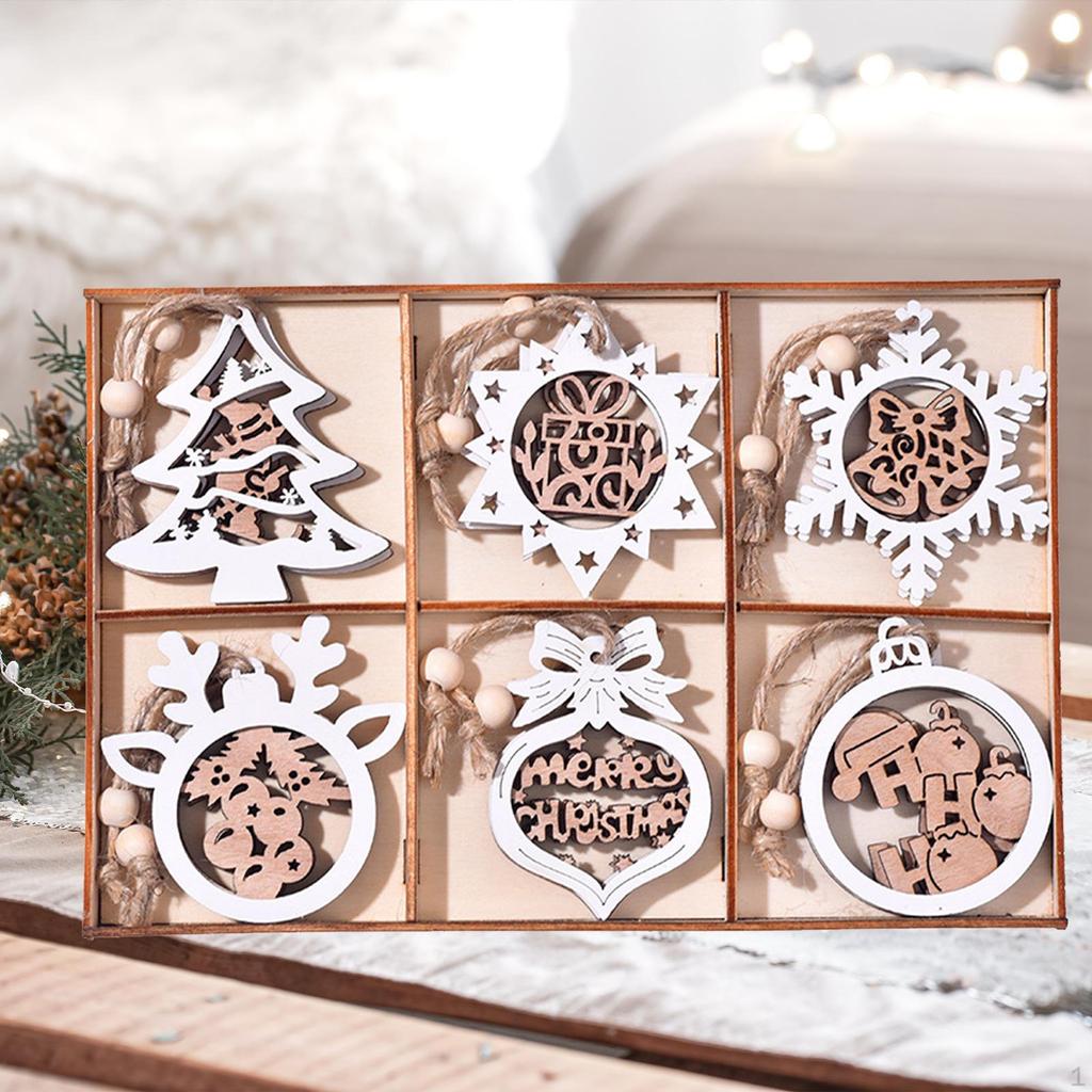 12 Pieces Christmas Tree Hanging Ornament Charm Pendants Decorative Creative Xmas Decor for