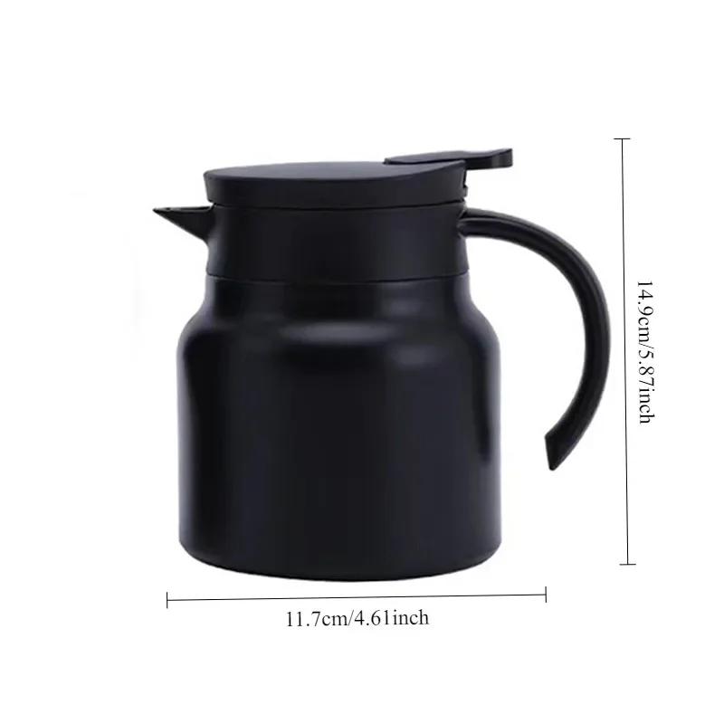 800ml Stainless Steel Teapot Leak-Proof Thermos Tea pot with Detachable Tea Filter Milk Coffee Insulation Teapot Thermos Jugs