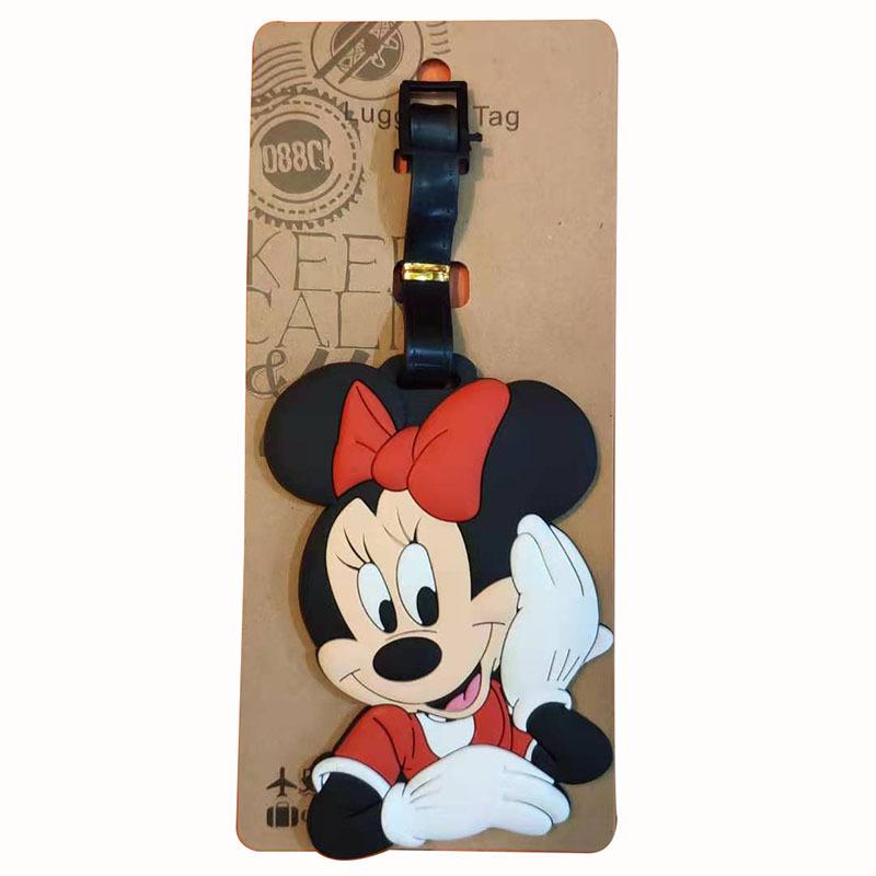 Cute Cartoon Bowknot Silicone Luggage Tag - White Palm Design