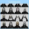 Creepy Scream gezichtsmaskercollectie, Halloweenkostuum, latex enge rekwisieten voor feestjes