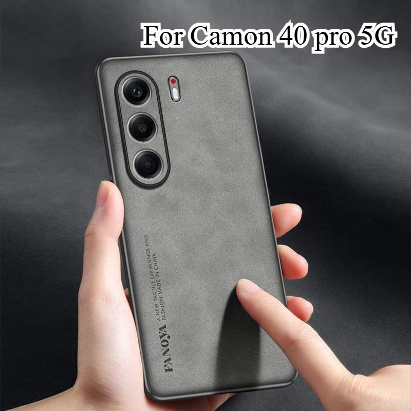 

Для Tecno Camon 40 Pro 5G чехол роскошный кожаный матовый жесткий задний чехол для Tecno Camon40 Premier 40pro защитный чехол для камеры Tecno Camon 40 Pro 5G винный
