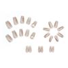 Temperament Versatile Wearing Nail Three-Dimensional Irregular Magic Mirror Powder Metal Texture Japanese Milk White Printing Nail Art