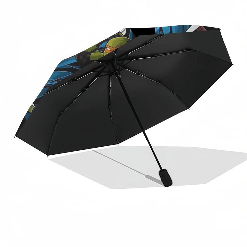 Teenage Mutant Ninja Turtles Automatic Folding Umbrella Compact 8 rib Design,Unique Style,Suitable for Everyday Outdoor Use,Perfect Gif