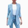 Women's Solid Colour Fashion Lapel Slim Fit Slit Pocket Cardigan Suit Coat