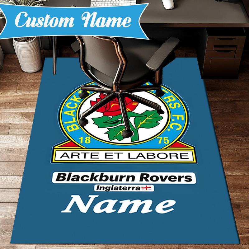 Custom Name Rovers Crest Print Rug Game Carpet, Floor Mat for Bedroom Living Room Entryway Rug, Home Decor Idea Gift for Christmas Birthday