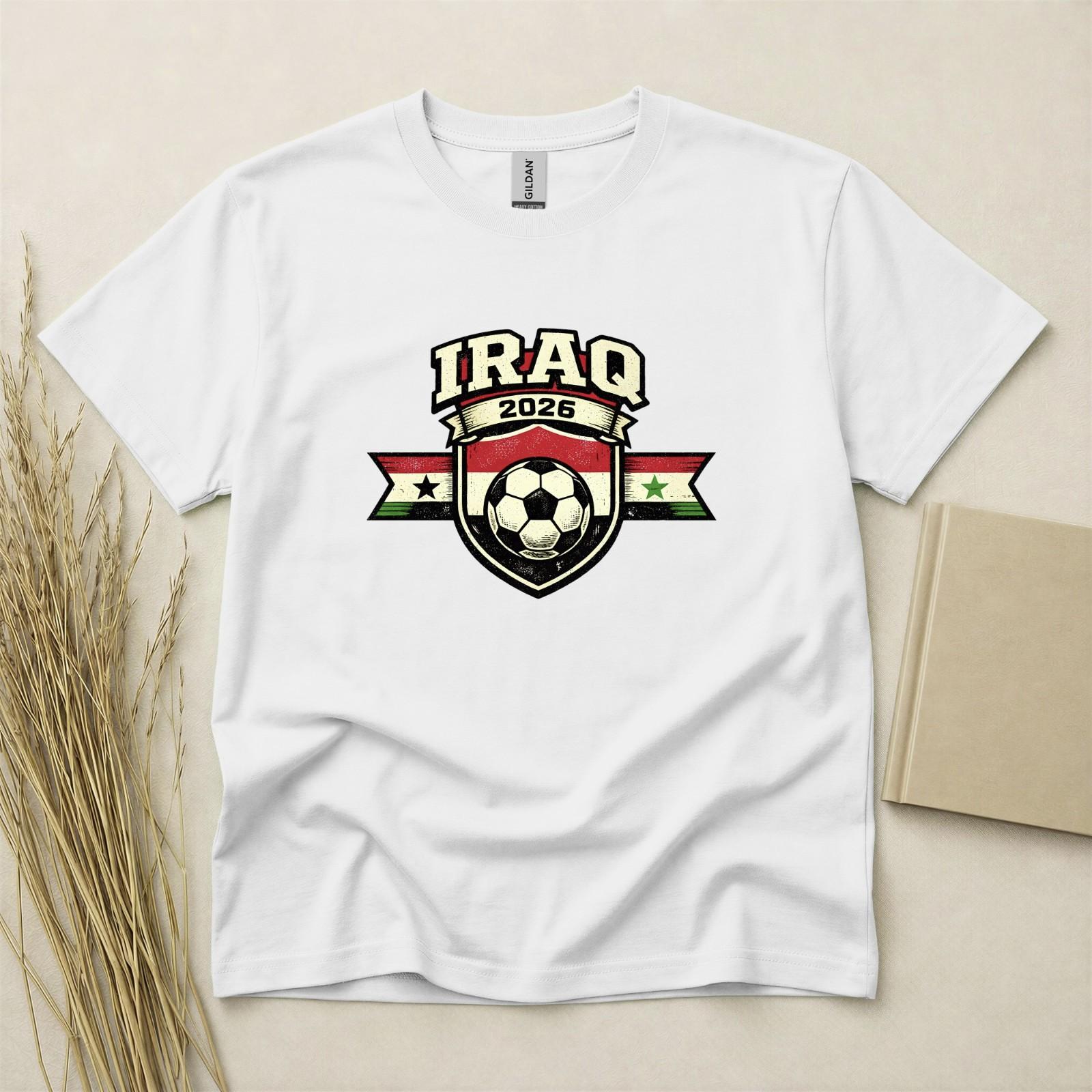 Iraq 2026 Football Fan T Shirt Soccer Supporters Gildan Cotton Family Top XXXL