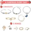 Women's Jewelry Advent Calendar 2024 Christmas, Fashion Bracelet Necklace Ring Earrings, 24 Days Countdown Holiday, Christmas Surprise Gift for Wife,