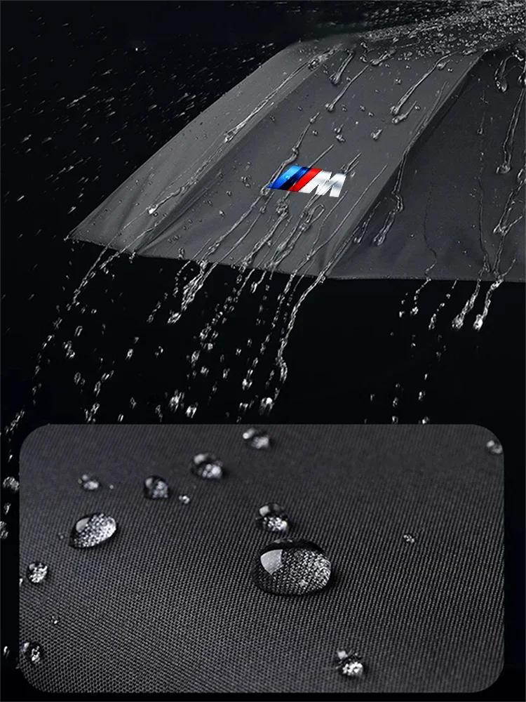 BAAY1 Car Sticker For BMW Car Styling Car Logo Business Umbrella Windproof Automatic Threefolding Umbrella Auto Guard Accessories For