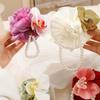 Large Capacity Butterfly Orchid Handbag Satin Silk Orchid Flower Wrist Bag Party