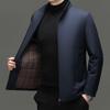 Firstview Men's Stand Collar Lamb Wool Lined Cotton Jacket