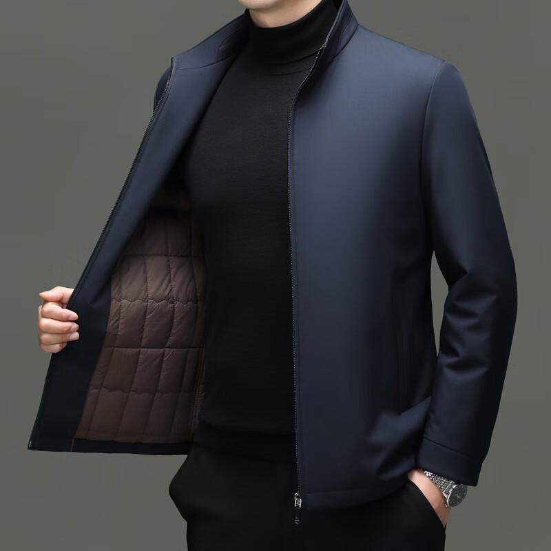 Firstview Men's Stand Collar Lamb Wool Lined Cotton Jacket