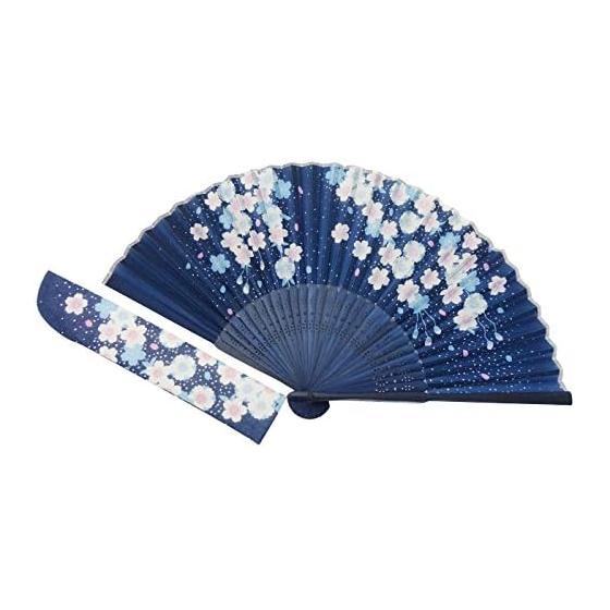 Kyosuke Fan Case Bag Container Set Japanese Style Japanese Pattern Yukata Silk Sakura Weeping Sakura K-108