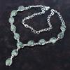 Moss prehnite gemstone necklace 925 sterling silver necklace adjustable chain necklace handmade jewelry gifts for her latest design necklace
