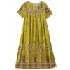 Elegant Summer Loose Dress Woman Vintage Clothes Plus Size Casual Short Sleeve Long Dresses