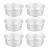 4 Inches 6pcs Cake Mould Non Stick Removable Base Round Cake Pan Set for Wedding Birthday Party