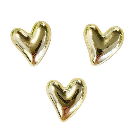 100Pcs Electroplated Star Heart Charms Metallic Flat Back Hearts Stars Decorations DIY Accessories for Craft Projects Jewelry Making Phone Cases