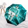 Manchester City, Soccer Player Automatic Opening and Closing Umbrella, Compact Travel Umbrella, Lightweight and Portable, Suitable for Beach