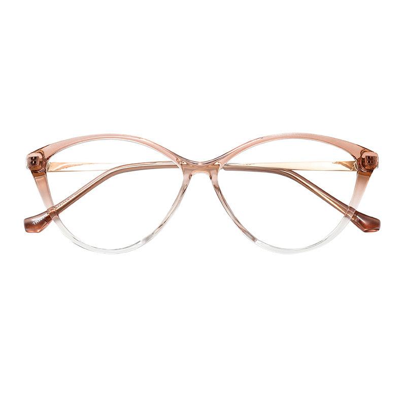 Timeless Style Men's Style Eyeglasses Frame Cat-eye Shape TR90 Material Superior Quality Women Glasses Blue Lightweight Filtering Women's Eyeglasses