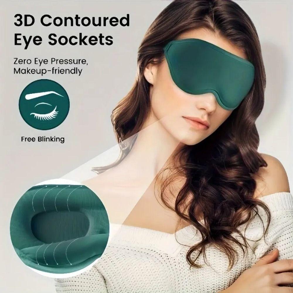Yumuşak 3D Göz Maskesi Basınçsız Işık Engelleme Uyku Maskesi Nefes Alabilen Kapsül Göz Maskesi Yorgunluğu Giderir