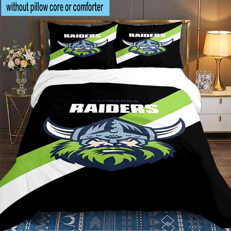 Canberra Logo 3pcs Bedding Set,Including 1pc Duvet Cover And 2pcs Pillowcases Perfect Gift for Christmas,Ideal for Bedroom, Dormitory