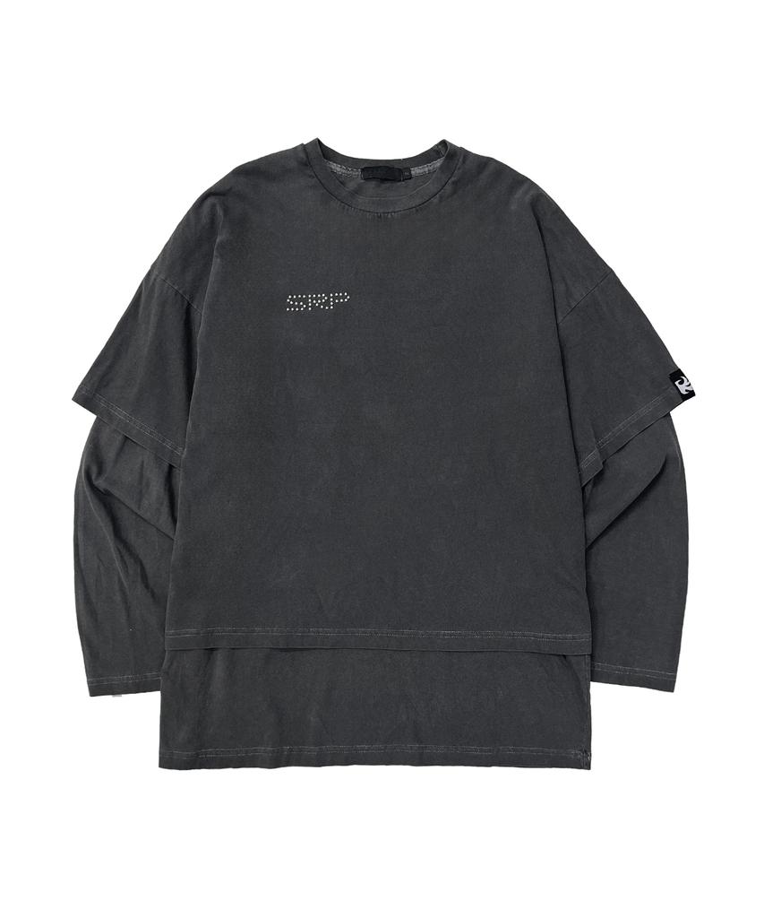 Sseleupe Flame Star Layered Long Sleeve Tee Pigment Charcoal