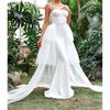 Export Single Graceful and Fashionable Bandeau Sexy Adult Lady Like Woman Banquet Evening Gown Light Wedding Travel Shoot Mesh Trailing Dress