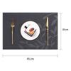 Nordic Leaf Jacquard PVC Placemat Heat-Resistant Washable Durable Table Mats Home Kitchen Hotel Dining Decor