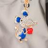 Cute Mouse Keychain Sparkling Rhinestone Mouse Keychain Colorful Enamel Rat Charm with Key Ring Gift for Men Women