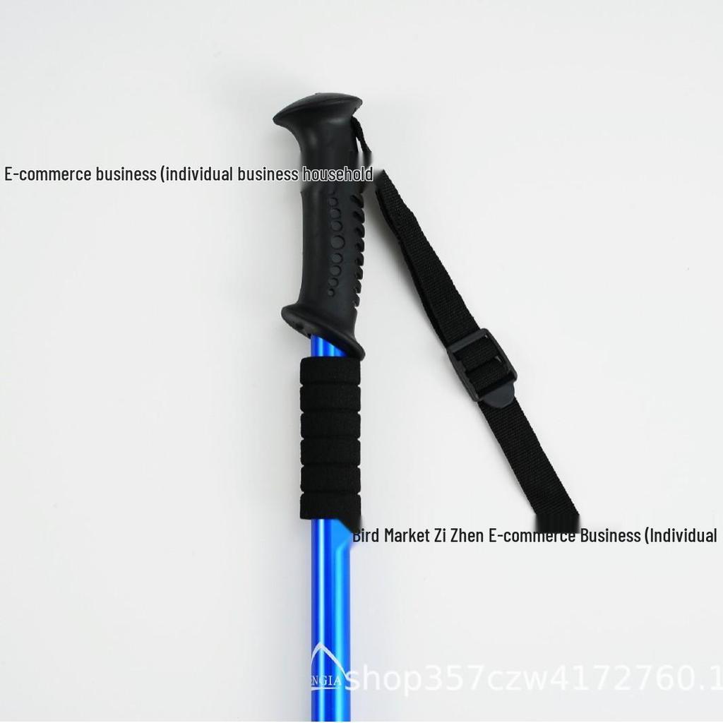 Ultra-Light Shock-Absorbing Aluminum Trekking Poles - Four-Section Telescopic Hiking Gear
