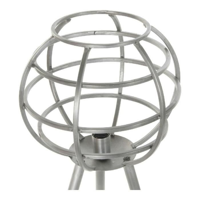 Lampe De Bureau - Métal - Gris Foncé - 50x50x98 Cm - Électrique - Design Contemporain