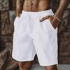 Pantaloncini Casual Estivi da Uomo in Misto Lino Traspiranti con Coulisse