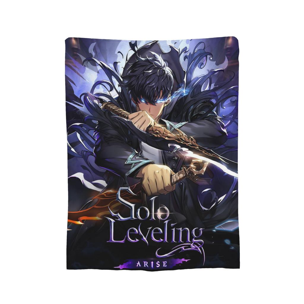 Solos Levelings Vintage Anime Plush Blankets  Awesome Throw Blanket for Home 125*100cm Bedspread,