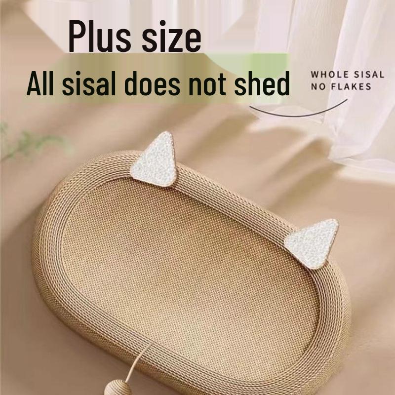 Oval Cat Scratching Pad: Wear-Resistant Self-Entertainment Toy, Lint-Free Scratch-Resistant Claw Board, Nail Grinding Pet Supplies