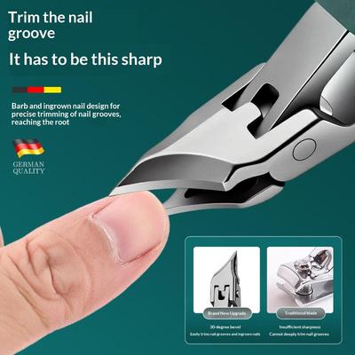 Opening Anti-Splash Slanted Nail Clipper Acuminate Paronychia Clippers Portable Toenail Trimmer Manicure Tools