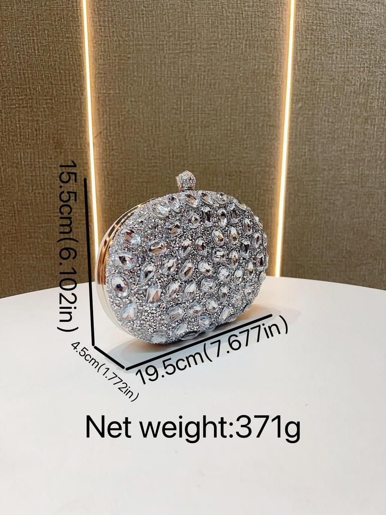Pochette da sera con strass: Portafoglio Formale Retro Europeo Americano per Donna, da portare a spalla singola e a tracolla.