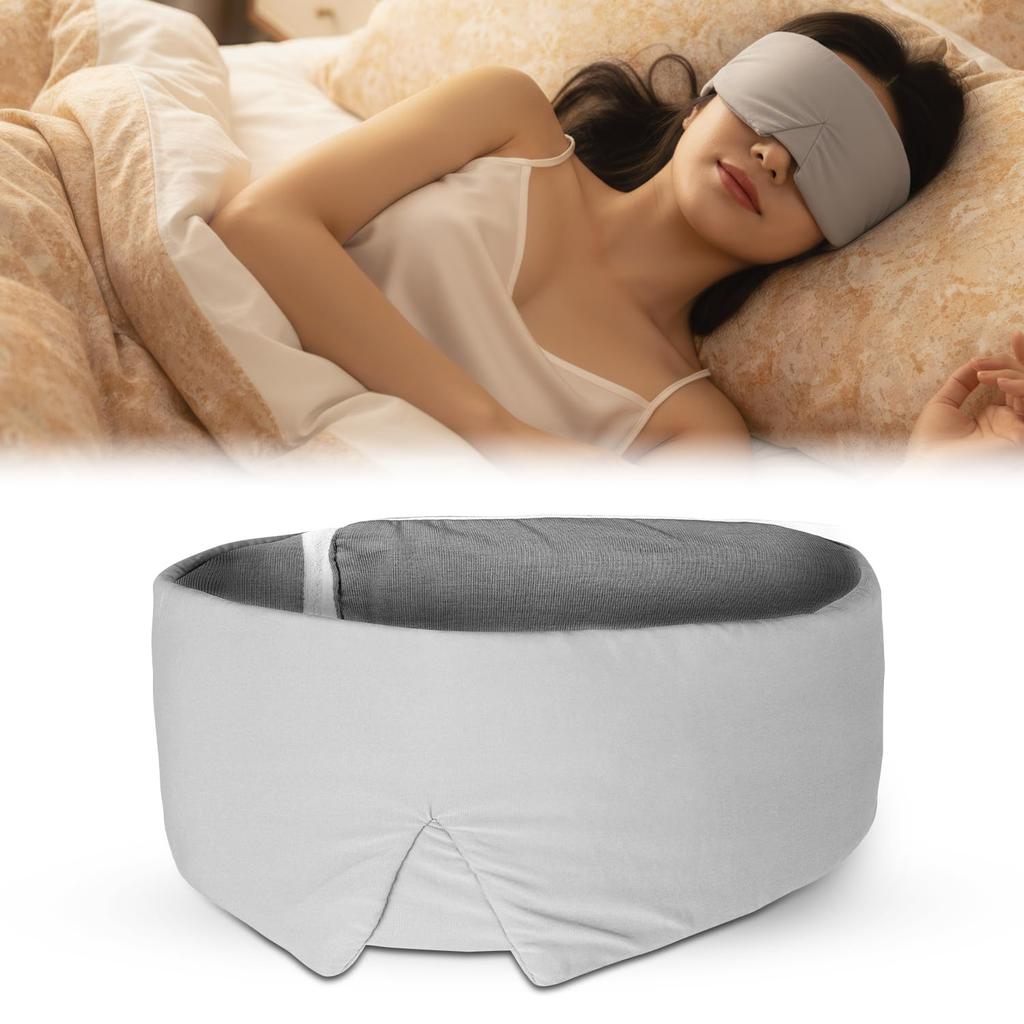 Silent Eye Mask for Sleeping with Velcro Blocks of Silent Velcro Adjustable Machine Perfect for and Travel Closure, 99.99% Light, Double-Sided,