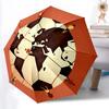1pc Soccer Globe Automatic Folding Umbrella - Compact 8-Rib Design, Durable Plastic & Iron, Lightweight for Outdoor Daily Use093