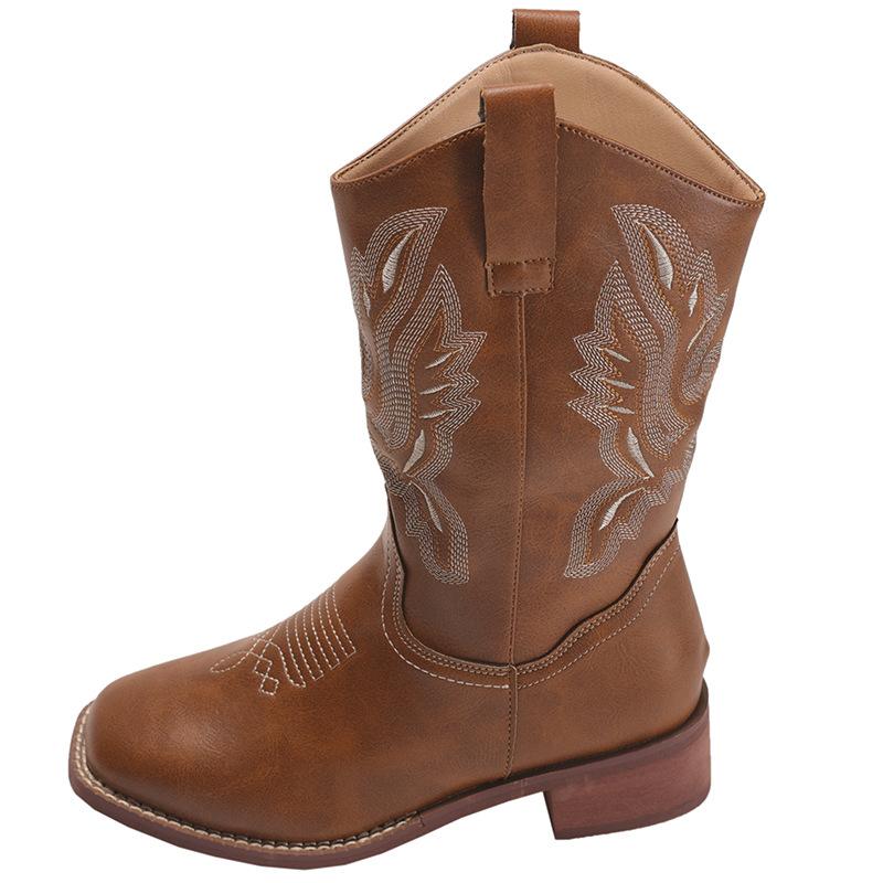 Maillard Western-Cowboystiefel mit dickem Absatz Damen-Ritterstiefel 2025 neue Sommer-Dünne kleine Höhe erhöhend Kurzstiefel