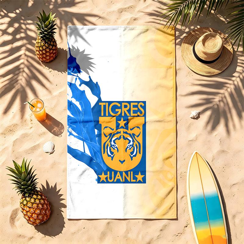Tigres UANL (1) Theme Beach Towel Sand Resistant Soft And Comfortable Suitable For The Pool Camping Yoga And Diving A Travel
