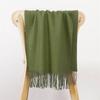 Winter Scarf Women Luxury Autumn Winter Cashmere Scarf Thickened Warm Shawl Classic Tassels Fluffy Scarf Solid Color Soft Shawl