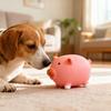 Pet Latex Molar Teeth Cleaning Toy - Squeaky Pig/Chicken/Ox Head Ball Safe Durable Teeth Stain Remover, Dog Chew Toy