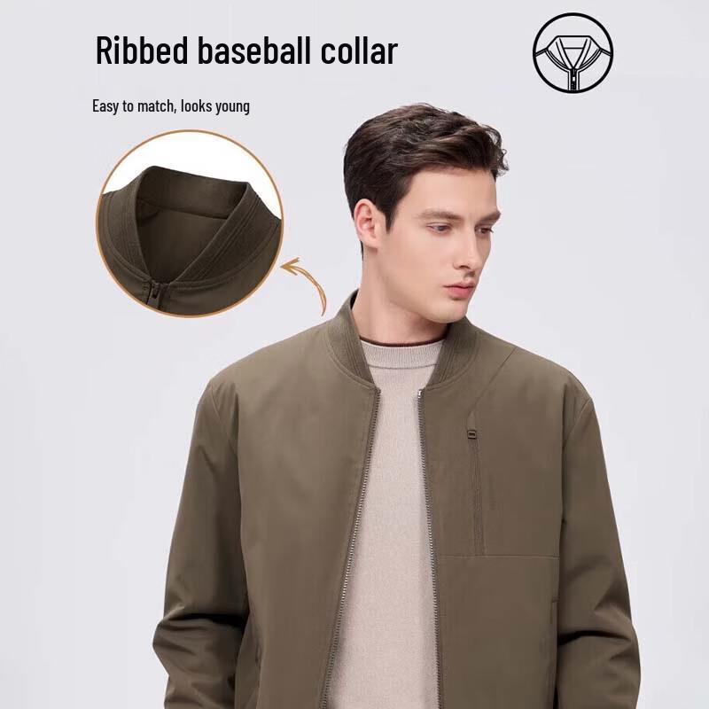 SEPTWOLVES Men's Padded Commuter Baseball Collar Jacket