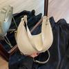 Niche texture handbag women's 2025 new simple crescent bag spring fashion chain shoulder messenger bag