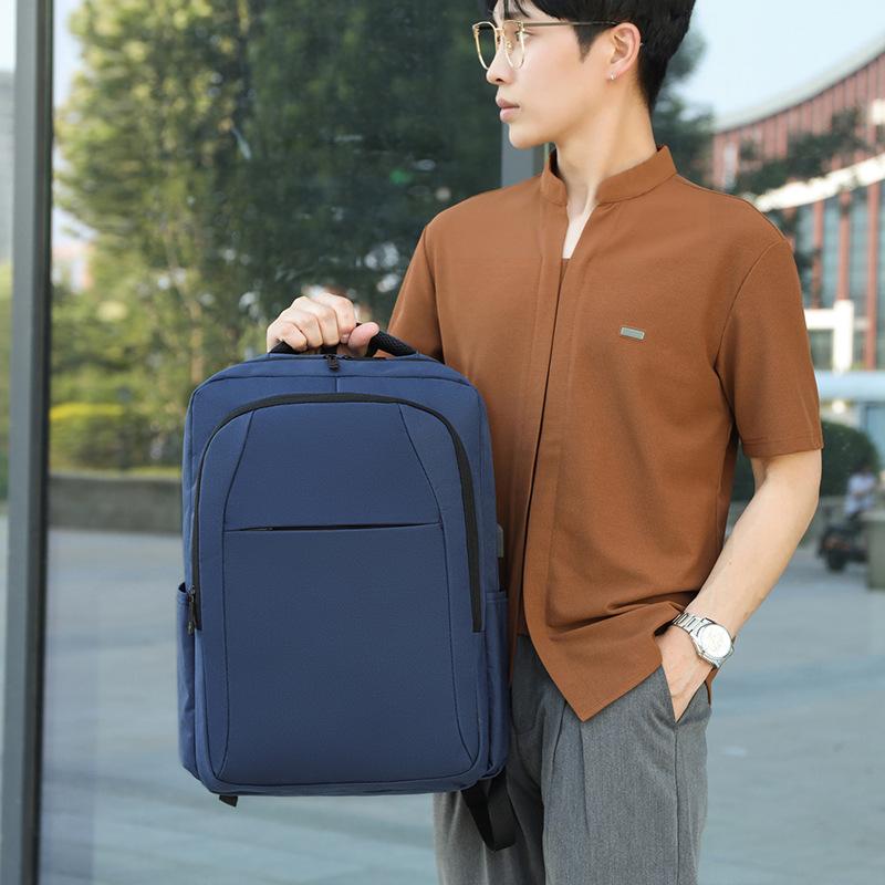 Nový unisexový jednobarevný voděodolný a prodyšný business fashion ležérní všestranný batoh na každý den