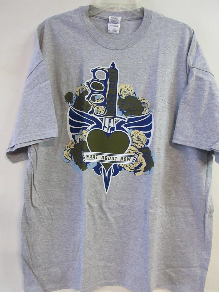 BON JOVI OFFICIAL 2013 MERCH LOGO BAND CONCERT MUSIC 2XL / XXL Unisex T-Shirt L