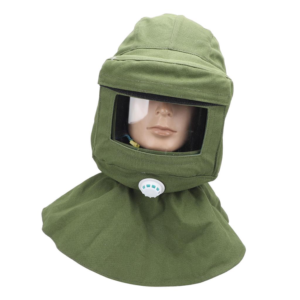 Capuche de Sablage Verre Transparent Écharpe Sableur Housse de Protection pour Peinture au Pistolet