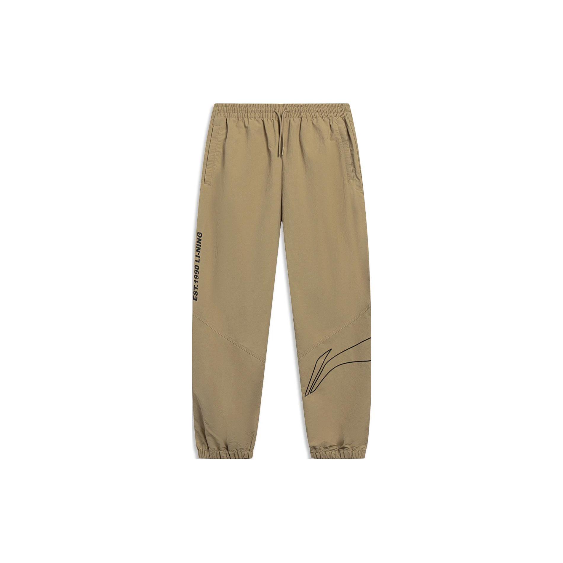 Li Ning SS23 Трикотажные спортивные штаны Мужские Оригинальные Хаки AYKU663-2 S