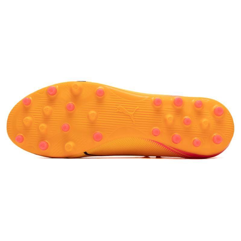 Puma Ultra Match Round Toe Comfortable MG (Rubber Short Studs) Shock Absorbing Football Shoes Men Football Shoes Yellow Red 107756-03