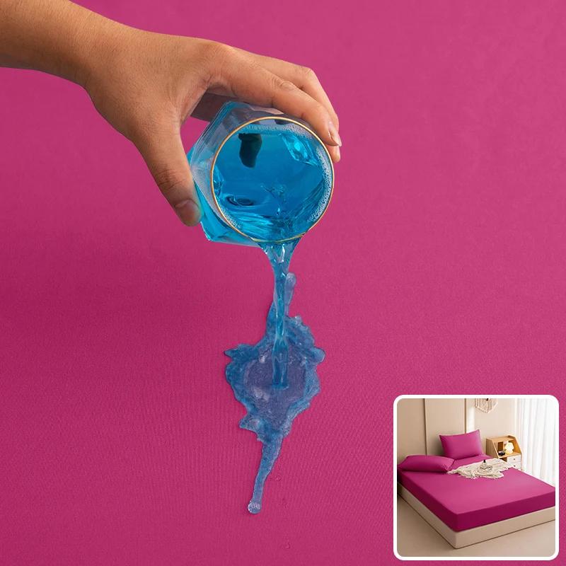 Thick Bed Sheet, Waterproof Sheet, Soft, Urine Proofing, White, Gray, Black, Red, Blue, Green