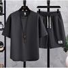 Men's Plus Size Summer Basketball Shorts and T-Shirt Set